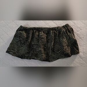 Blue Life Black and Green Patterned Flowy Tube Top